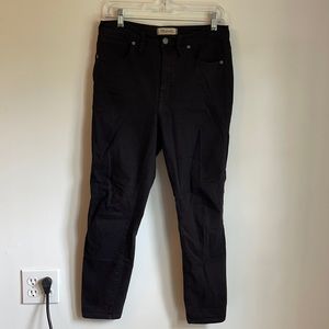 Madewell Black 10” High Rise Skinny—size 28